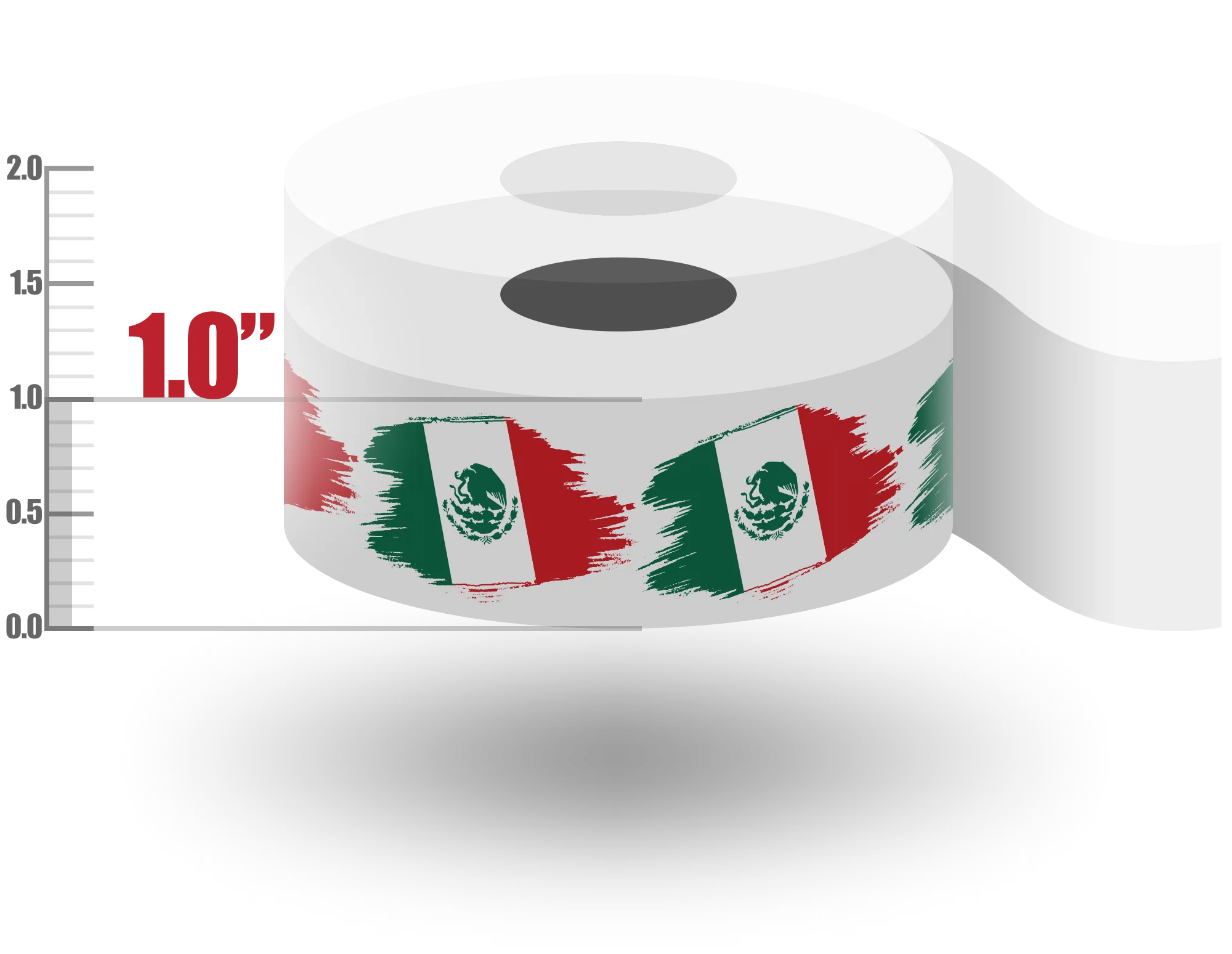 1" Mexican Flag Tape