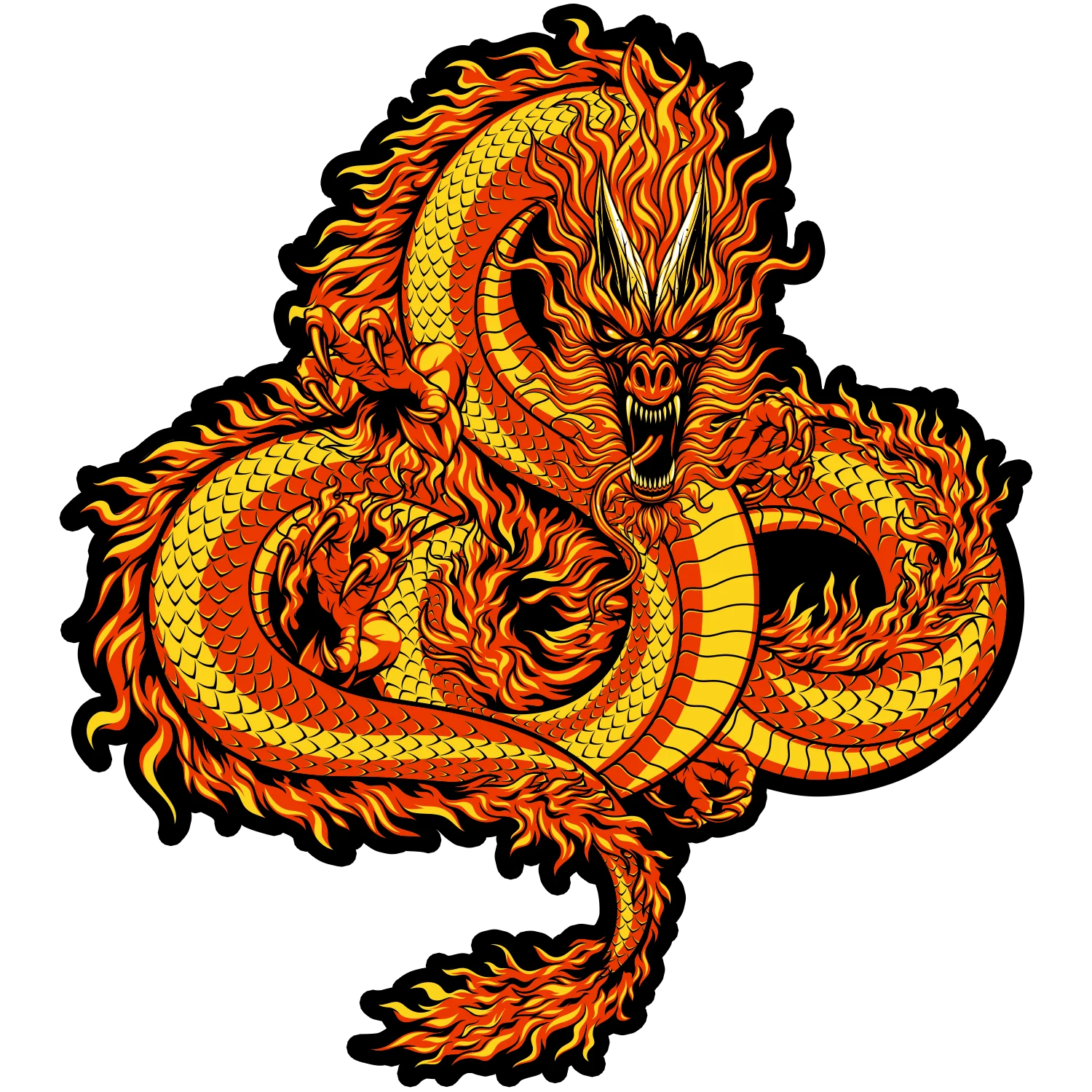 Fire Dragon Sticker