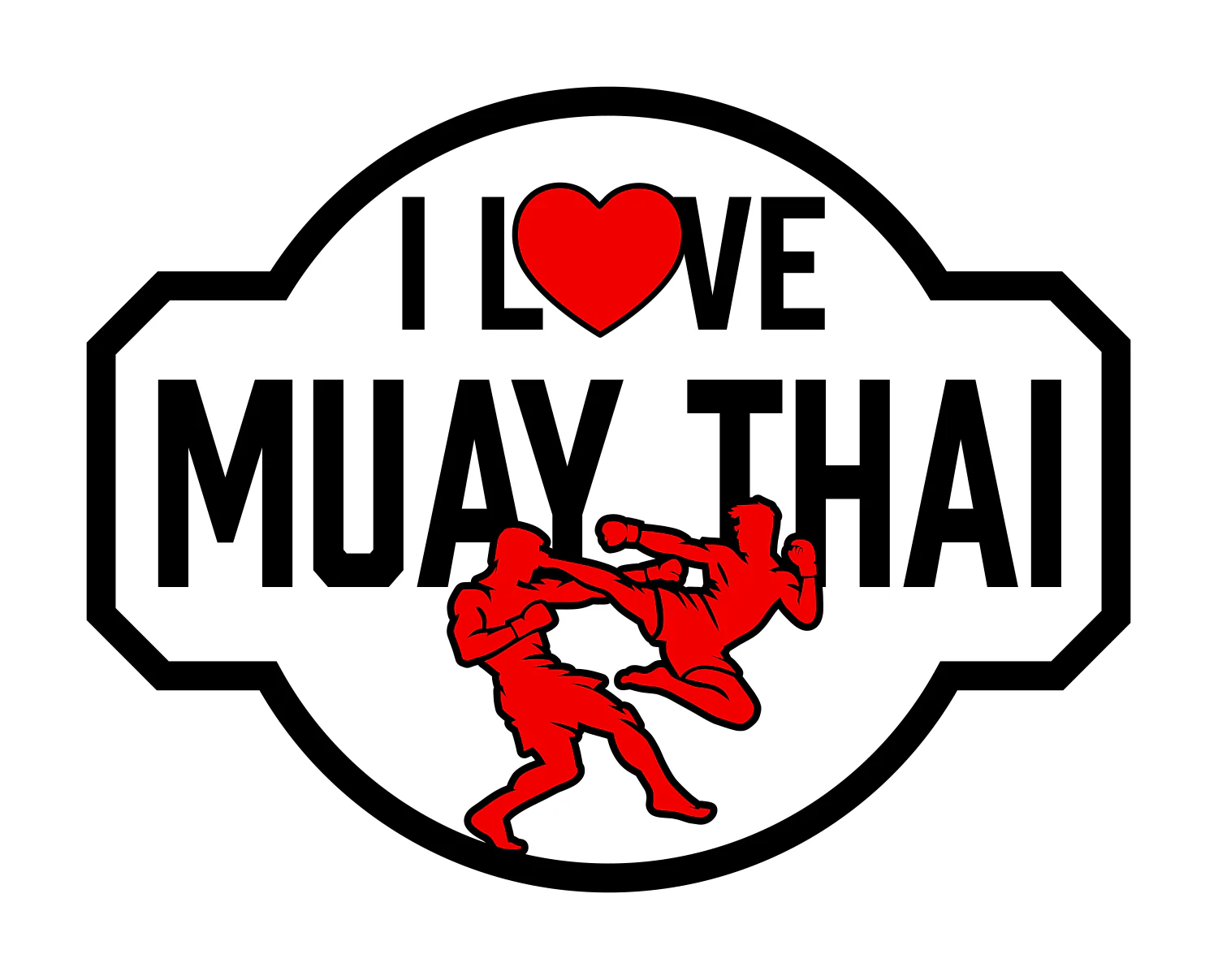 I Love Muay Thai Sticker