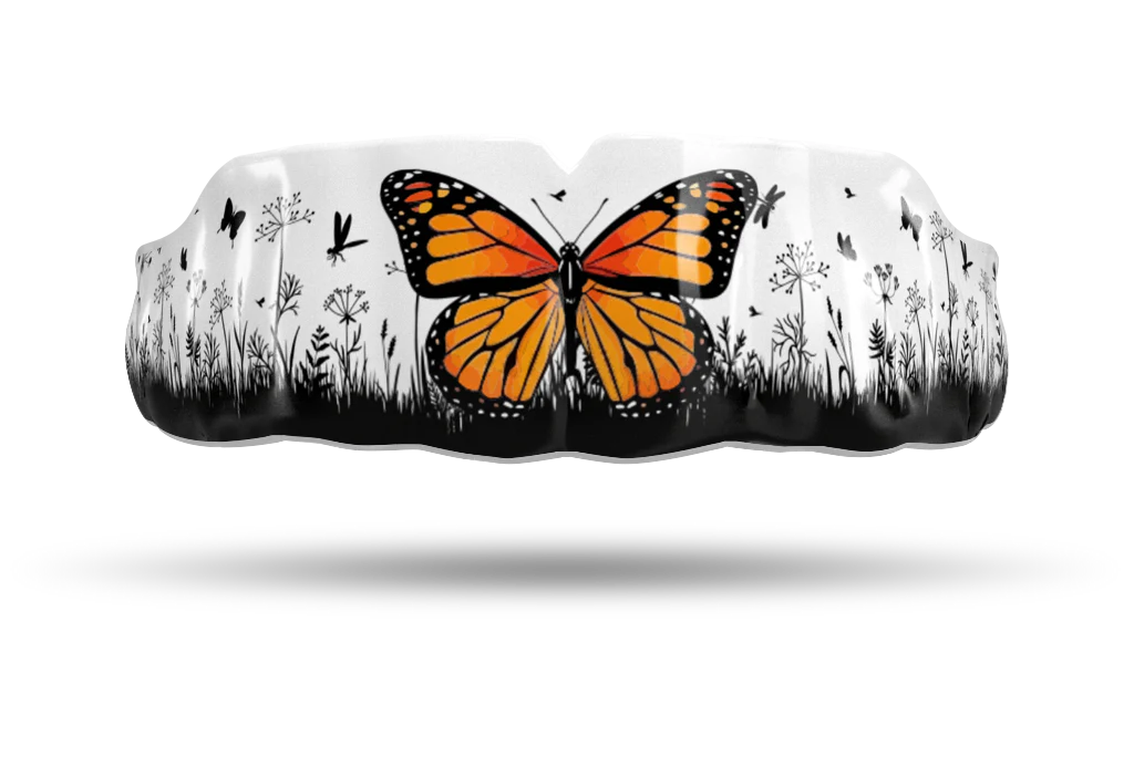 Orange Butterfly Tattoo
