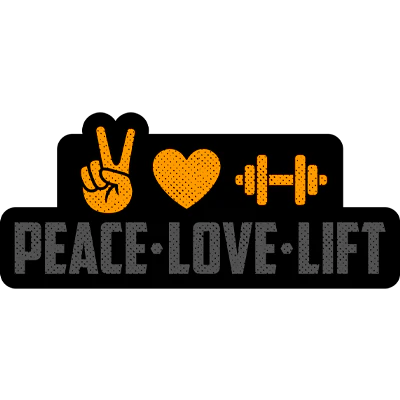 Peace. Love. Lift. Sticker