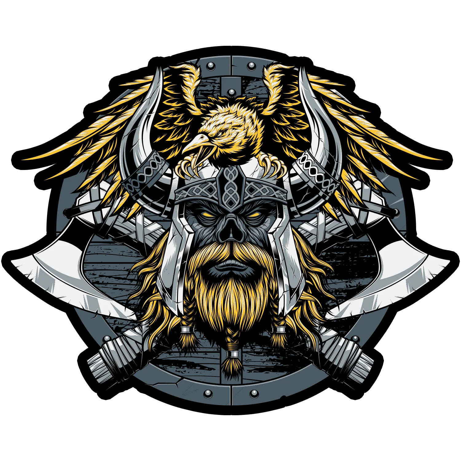 Viking Shield Sticker